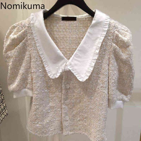 nomikuma sweet puff sleeve peter pan colalr blouse shirt causal korean short women spring summer new blusas mujer 6f396 210427, White
nomikuma sweet puff sleeve peter pan colalr blouse shirt causal korean short women spring summer new blusas mujer 6f396 210427, White