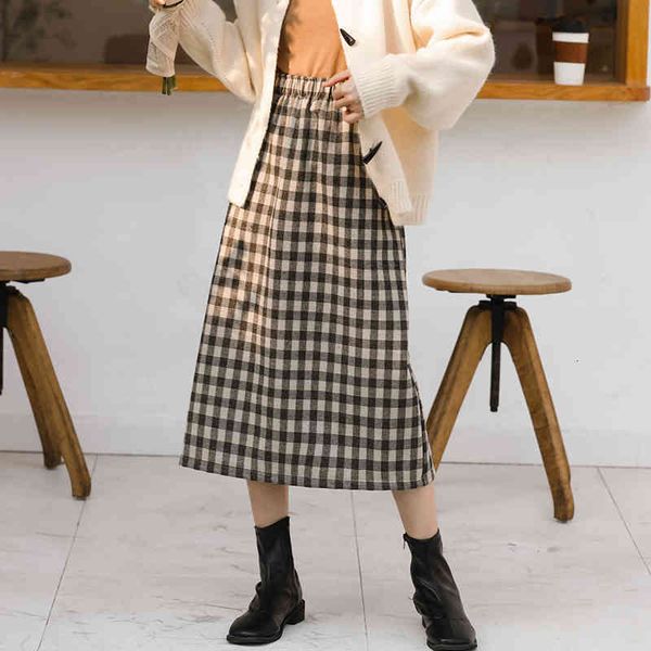 skirts ichoix autumn korean winter retro waist high plaid female skirts mid-length skirt straight a13t, Black
skirts ichoix autumn korean winter retro waist high plaid female skirts mid-length skirt straight a13t, Black