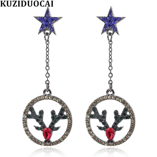 kuziduocai fashion jewelry punk star round long chain crystal reindeer statement drop earrings for women oorbellen e-1858 dangle & chandelie, Silver
kuziduocai fashion jewelry punk star round long chain crystal reindeer statement drop earrings for women oorbellen e-1858 dangle & chandelie, Silver