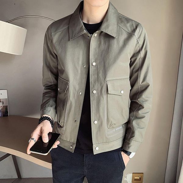 men's jackets fashion brand spring work jacket_, Black;brown
men's jackets fashion brand spring work jacket_, Black;brown