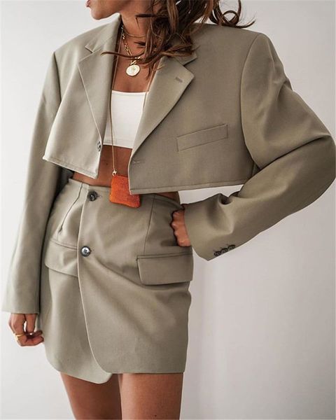 two piece dress 2 set notched single button blazer suits women 2021spring v-neck long sleeve crop asymmetry skirt ol outf, White
two piece dress 2 set notched single button blazer suits women 2021spring v-neck long sleeve crop asymmetry skirt ol outf, White