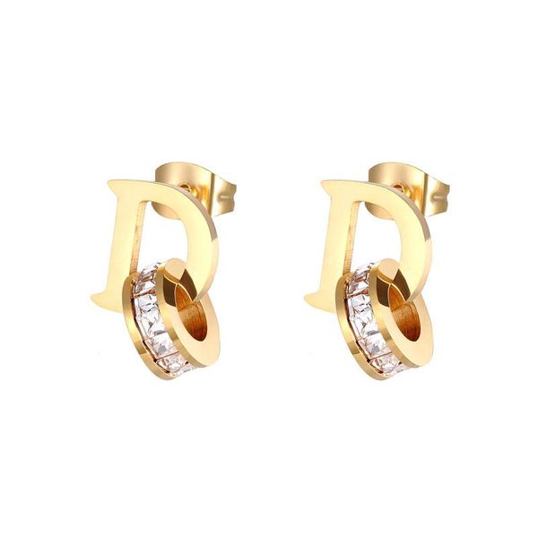 stud beautiful d letter circle crystal earring stainless steel jewelry brand love gift wholesale, Golden;silver
stud beautiful d letter circle crystal earring stainless steel jewelry brand love gift wholesale, Golden;silver