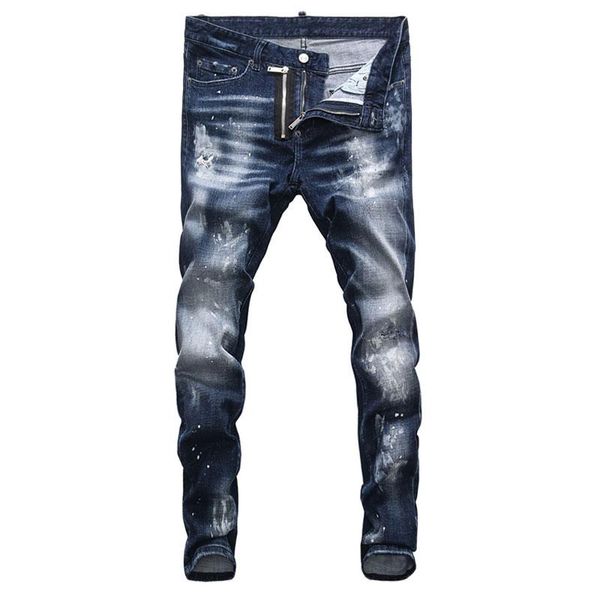 men's jeans european street fashion men retro dark blue distressed slim fit ripped painted designer hip hop denim punk pants
men's jeans european street fashion men retro dark blue distressed slim fit ripped painted designer hip hop denim punk pants