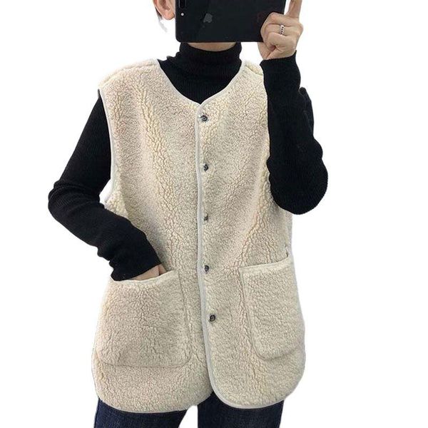 women's vests vest female korean 2021 autumn and winter whort outer wear wild loose waistcoat jacket imitation lamb plush wool women, Black;white
women's vests vest female korean 2021 autumn and winter whort outer wear wild loose waistcoat jacket imitation lamb plush wool women, Black;white