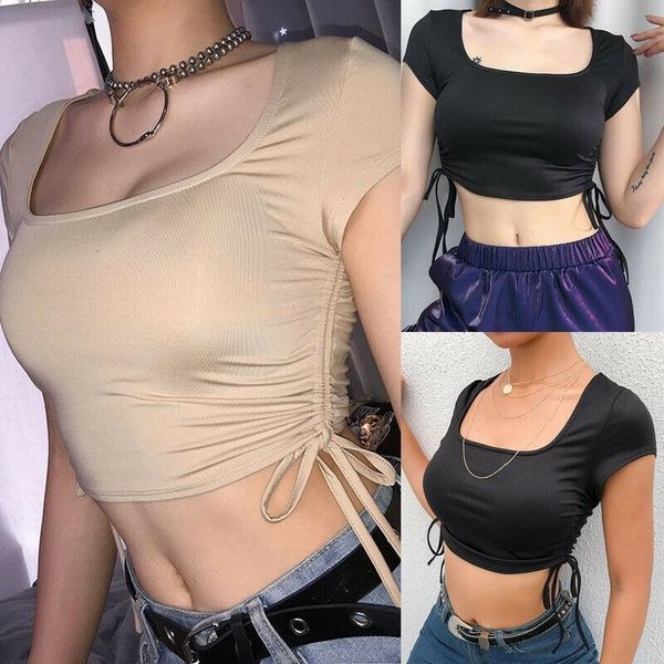 women's blouses & shirts women summer lumbar casual bralet crop blouse slim short sleeve solid xkk7, White
women's blouses & shirts women summer lumbar casual bralet crop blouse slim short sleeve solid xkk7, White