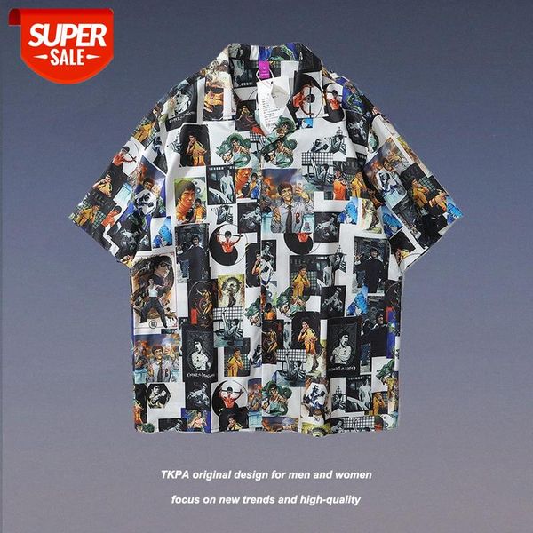 tkpa hip-hop personality couple loose short-sleeved shirts for men and women #zg24, White;black
tkpa hip-hop personality couple loose short-sleeved shirts for men and women #zg24, White;black