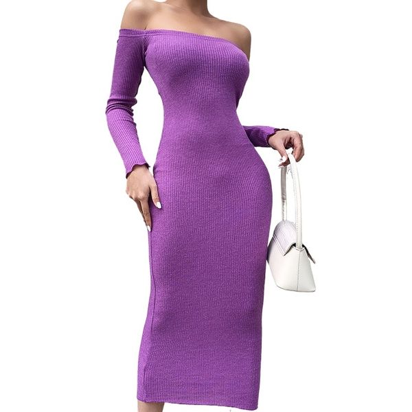 backless off shoulder dress women spring casual long sleeve purple ribbed bodycon dress woman knitted midi dresses vestidos 210414, Black;gray
backless off shoulder dress women spring casual long sleeve purple ribbed bodycon dress woman knitted midi dresses vestidos 210414, Black;gray