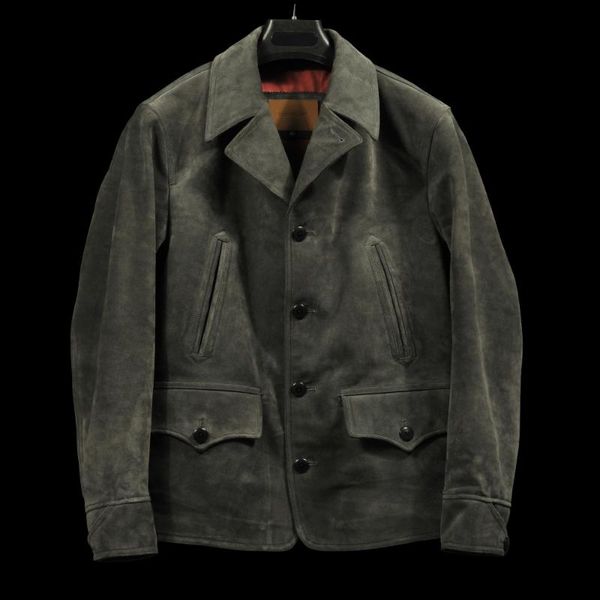 men's leather & faux grey 2021 japan casual style genuine jacket men single breasted plus size 3xl real natural cow suede autumn slim c, Black
men's leather & faux grey 2021 japan casual style genuine jacket men single breasted plus size 3xl real natural cow suede autumn slim c, Black