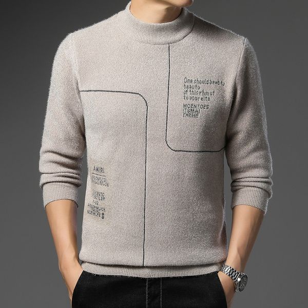 2021 autumn winter men's middle-aged and young people's fashion stripe round neck thick sweater trend bottoming shirt, White;black
2021 autumn winter men's middle-aged and young people's fashion stripe round neck thick sweater trend bottoming shirt, White;black