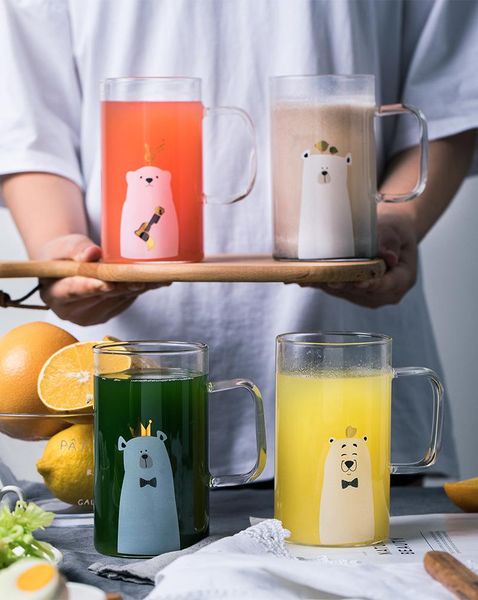 set of 2-600ml cute animal beer print morning glass mug transparent water cups with handle gla-24 wine glasses
set of 2-600ml cute animal beer print morning glass mug transparent water cups with handle gla-24 wine glasses