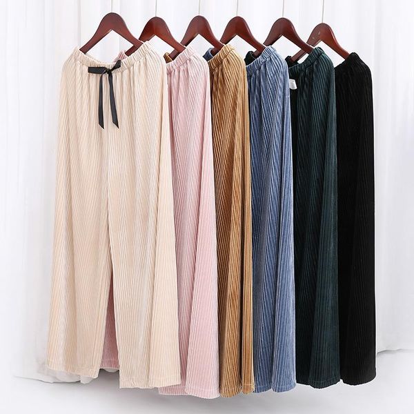 women's sleepwear velour autumn summer sleep buttoms solid lace up pajama trousers elastic waist pants loose ankle-length female wear, Black;red
women's sleepwear velour autumn summer sleep buttoms solid lace up pajama trousers elastic waist pants loose ankle-length female wear, Black;red