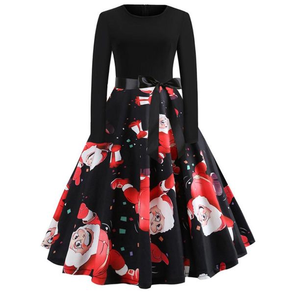 1pcs women vintage black dress long sleeve print christmas winter elegant swing party robe femme casual vestido l42 dresses, Black;gray
1pcs women vintage black dress long sleeve print christmas winter elegant swing party robe femme casual vestido l42 dresses, Black;gray