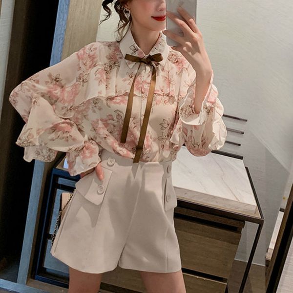 pants bow floral blouse women autumn chiffon casual ruffles long butterfly sleeve office lady fairy elegant sweet female shirt, White
pants bow floral blouse women autumn chiffon casual ruffles long butterfly sleeve office lady fairy elegant sweet female shirt, White