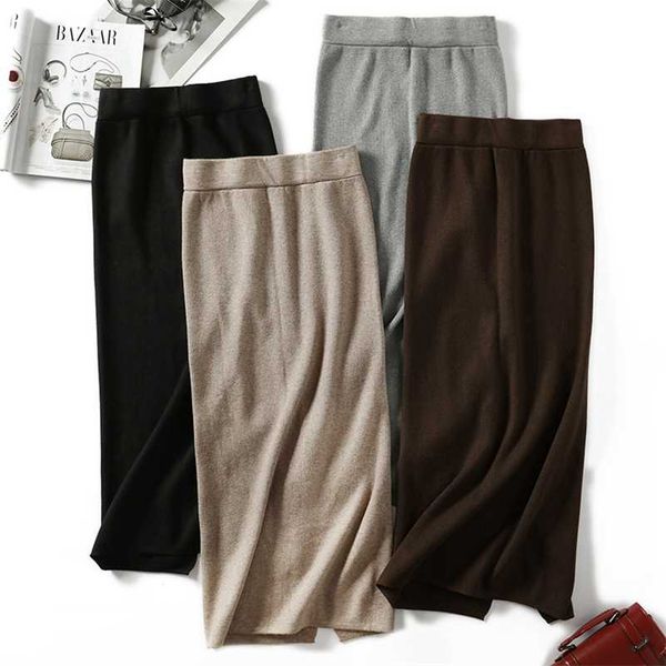 hlbcbg knee-length autumn winter women mink cashmere pencil skirt female thick midi sweater skirt split back bodycon skirt 211120, Black
hlbcbg knee-length autumn winter women mink cashmere pencil skirt female thick midi sweater skirt split back bodycon skirt 211120, Black