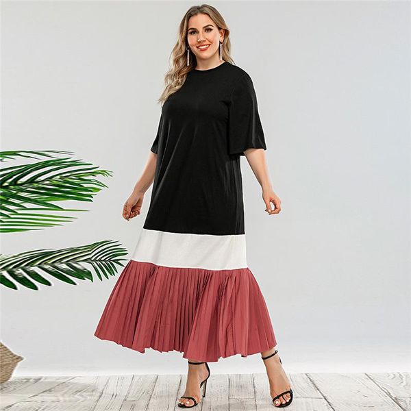 plus size dresses vintage large sizes colorblock shirt flared dress casual abaya long chiffon one-piece black half sleeve
plus size dresses vintage large sizes colorblock shirt flared dress casual abaya long chiffon one-piece black half sleeve