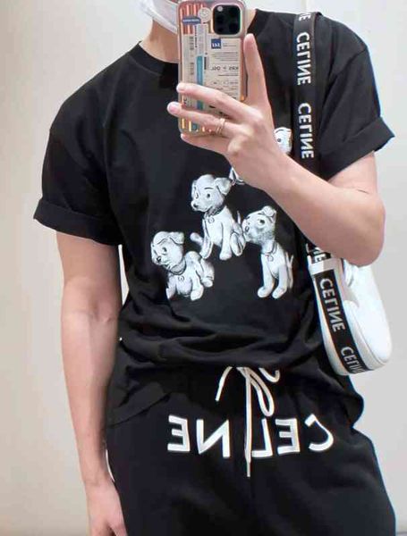 2022 factory wholesale new model correct version ce home 22 spring and summer dog print short sleeve t-shirt couple loose casual, White;black
2022 factory wholesale new model correct version ce home 22 spring and summer dog print short sleeve t-shirt couple loose casual, White;black