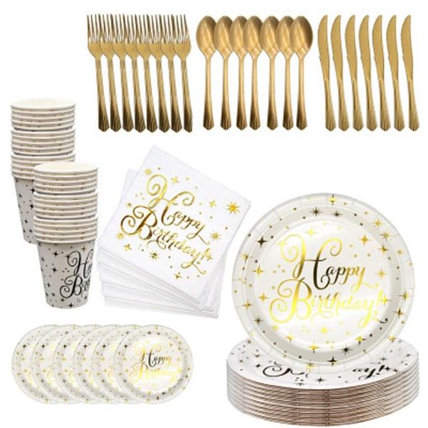 stamping white disposable tableware rose gold plate/napkin/cup/straw happy birthday party deco kids dinnerware
stamping white disposable tableware rose gold plate/napkin/cup/straw happy birthday party deco kids dinnerware