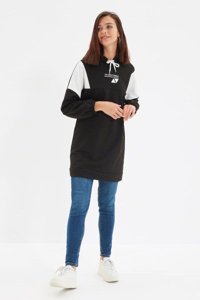 women's hoodies & sweatshirts trendyol printed hooded long oversize knit thin twoaw22sw1567, Black
women's hoodies & sweatshirts trendyol printed hooded long oversize knit thin twoaw22sw1567, Black