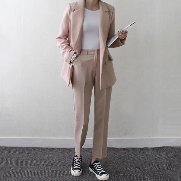 women's two piece pants pant suit women s-2xl office lady ol black pink work jacket blazer coat and 2 set woman trousers suits, White
women's two piece pants pant suit women s-2xl office lady ol black pink work jacket blazer coat and 2 set woman trousers suits, White
