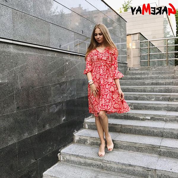 casual dresses autumn beach garemay flower print swing a line women dress red deep v neck seven sleeve ruffles knee length ladies, Black;gray
casual dresses autumn beach garemay flower print swing a line women dress red deep v neck seven sleeve ruffles knee length ladies, Black;gray