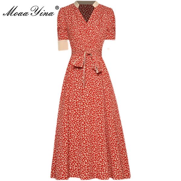 fashion designer summer midi dress women v-neck short sleeve floral print belt elegant party 210524, Black;gray
fashion designer summer midi dress women v-neck short sleeve floral print belt elegant party 210524, Black;gray