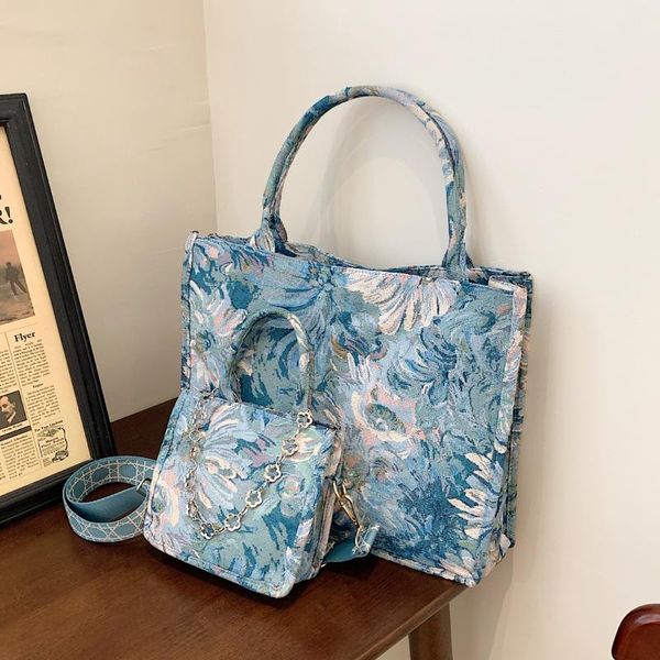 evening bags 2021 designer watercolor canvas shopper bag large capacity women tote print flower lady girl handbag
evening bags 2021 designer watercolor canvas shopper bag large capacity women tote print flower lady girl handbag
