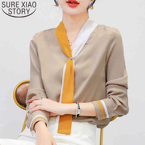 fashion womens and ladies chiffon blouses long sleeve solid button spliced bow plus size 6269 50 210415, White
fashion womens and ladies chiffon blouses long sleeve solid button spliced bow plus size 6269 50 210415, White