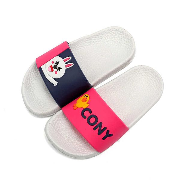 boys girls slippers summer cute cartoon letter children outdoor sandals kids beach slippers indoor home shoes water flip flops 210713, Black;grey