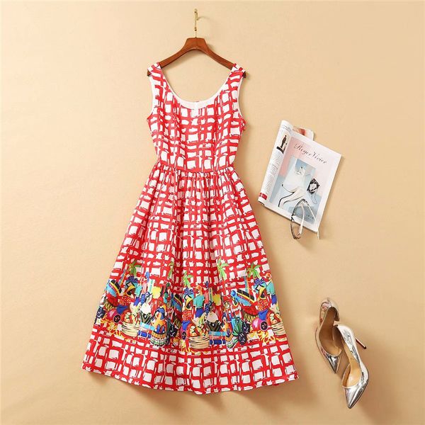 look spring summer dress female sleeveless plaid print robe femme holiday party dressed, Black;gray
look spring summer dress female sleeveless plaid print robe femme holiday party dressed, Black;gray
