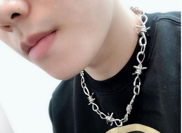 new handmade men women chain thorns spur necklace heavy duty padlock choker metal collar pendants, Silver
new handmade men women chain thorns spur necklace heavy duty padlock choker metal collar pendants, Silver