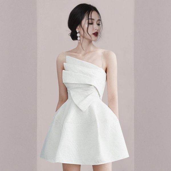 dresses women ruffles party summer runway white spaghetti strap jacquard slim mini fashion vestidos, Black;gray
dresses women ruffles party summer runway white spaghetti strap jacquard slim mini fashion vestidos, Black;gray