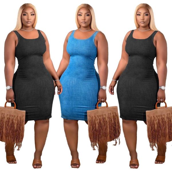 casual dresses summer clothes for women open back slim solid color sleeveless round neck fashion denim dress wholesale items, Black;gray
casual dresses summer clothes for women open back slim solid color sleeveless round neck fashion denim dress wholesale items, Black;gray