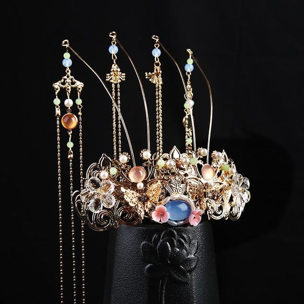 hair clips & barrettes chinese hanfu headdress crown performance headwear costume tassel headgear, Golden;silver
hair clips & barrettes chinese hanfu headdress crown performance headwear costume tassel headgear, Golden;silver