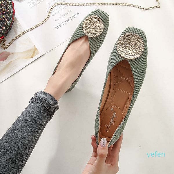 dress shoes spring summer flat woman round metal buckle ballet flats ladies knitting loafers shallow mouth slip on moccasins, Black
dress shoes spring summer flat woman round metal buckle ballet flats ladies knitting loafers shallow mouth slip on moccasins, Black