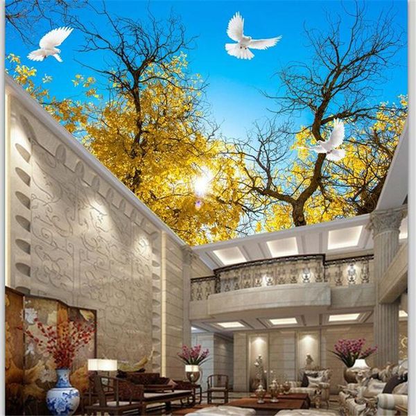 wallpapers custom wallpaper 3d yellow apricot leaves autumn blue sky white clouds ceiling mural living room bedroom background wall
wallpapers custom wallpaper 3d yellow apricot leaves autumn blue sky white clouds ceiling mural living room bedroom background wall