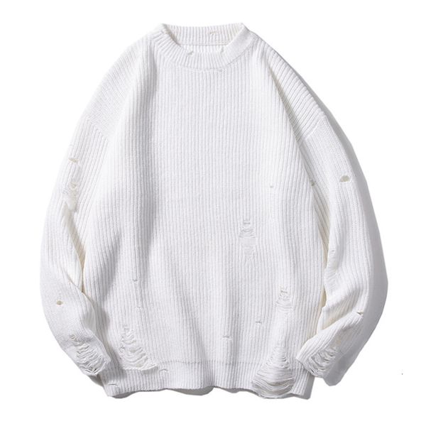 men's knitwear, torn sweater, hip-hop clothing, informal basic coat, White;black
men's knitwear, torn sweater, hip-hop clothing, informal basic coat, White;black