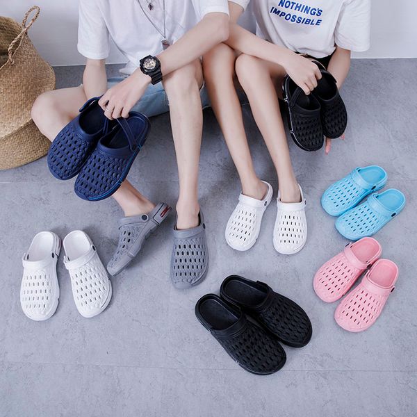 simple fashion women couple hollow non-slip slippers beach outdoor breathable round head shallow casual solid sandals men, Black
simple fashion women couple hollow non-slip slippers beach outdoor breathable round head shallow casual solid sandals men, Black