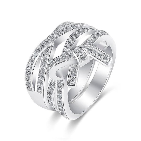 wedding rings women elegant crystal fashion silver plated cross bowknot ring trendy party double gifts jewelry, Slivery;golden
wedding rings women elegant crystal fashion silver plated cross bowknot ring trendy party double gifts jewelry, Slivery;golden