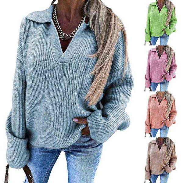 women winter sweater lapel neck knitting sweater stripes solid color pullovers loose casual fashion cute long sleeve sweater y1110, White;black
women winter sweater lapel neck knitting sweater stripes solid color pullovers loose casual fashion cute long sleeve sweater y1110, White;black