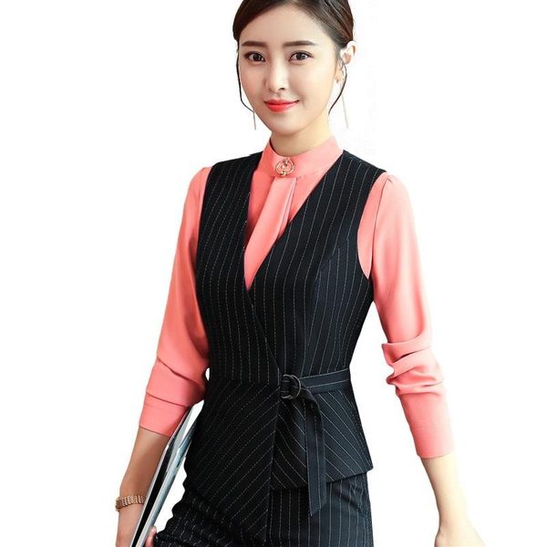 women's vests autumn fashion vest ol professional women stripes work uniforms slim v neck formal office plus size, Black;white
women's vests autumn fashion vest ol professional women stripes work uniforms slim v neck formal office plus size, Black;white
