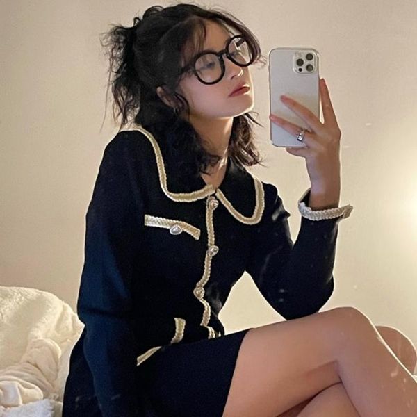 casual dresses dress long-sleeved hepburn style little black spring half-length skirt female mid-waist temperament short, Black;gray
casual dresses dress long-sleeved hepburn style little black spring half-length skirt female mid-waist temperament short, Black;gray