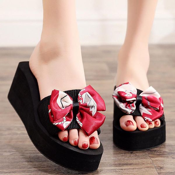 slippers 3cm high heel women's flat with a word drag female bow fashion vacation beach shoes non-slip sandals womens shoeswomen, Black
slippers 3cm high heel women's flat with a word drag female bow fashion vacation beach shoes non-slip sandals womens shoeswomen, Black