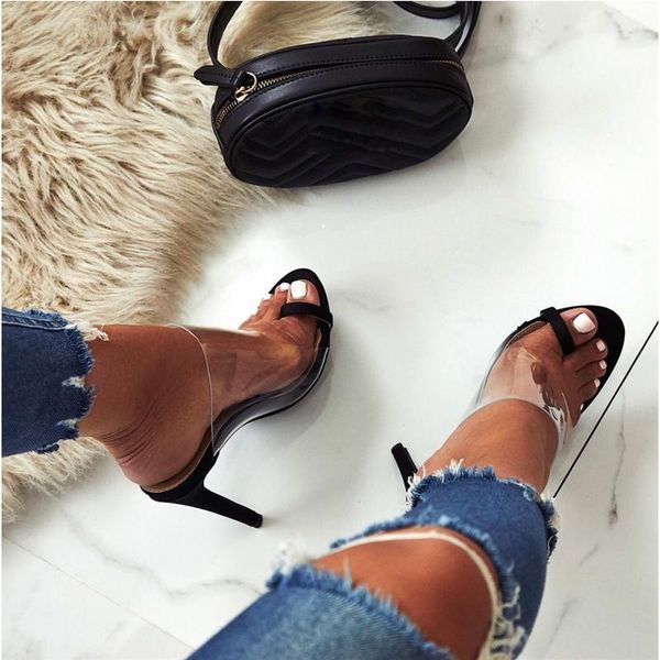 slippers 2021 summer fashion women crystal 11cm high heels mules heel slides female transparent peep toe luxury designer shoes, Black
slippers 2021 summer fashion women crystal 11cm high heels mules heel slides female transparent peep toe luxury designer shoes, Black