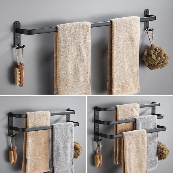 towel racks hanger wall mounted rack aluminum multilayer bar rail bathroom holder matte black accessories
towel racks hanger wall mounted rack aluminum multilayer bar rail bathroom holder matte black accessories