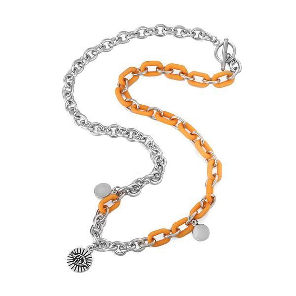 chains creative simple wild retro titanium steel personality acrylic stitching cuban necklace hip hop trend punk street couple jewelry, Silver
chains creative simple wild retro titanium steel personality acrylic stitching cuban necklace hip hop trend punk street couple jewelry, Silver