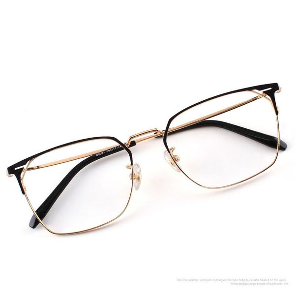 fashion sunglasses frames metal retro spectacle frame men's ultra-light square flat lens full half myopia glasses, Black
fashion sunglasses frames metal retro spectacle frame men's ultra-light square flat lens full half myopia glasses, Black