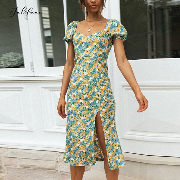 lady elegant vintage midi dress puff short sleeve split print womens dresses boho style summer party dress vestidos mujer 210415, Black;gray
lady elegant vintage midi dress puff short sleeve split print womens dresses boho style summer party dress vestidos mujer 210415, Black;gray