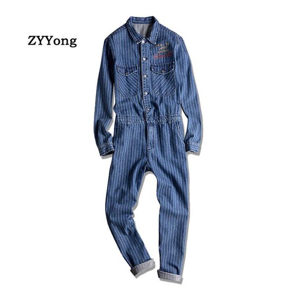 men's denim jumpsuit long sleeve striped style jeans overalls hip hop streetwear blue cargo pants clothing freight trousers
men's denim jumpsuit long sleeve striped style jeans overalls hip hop streetwear blue cargo pants clothing freight trousers