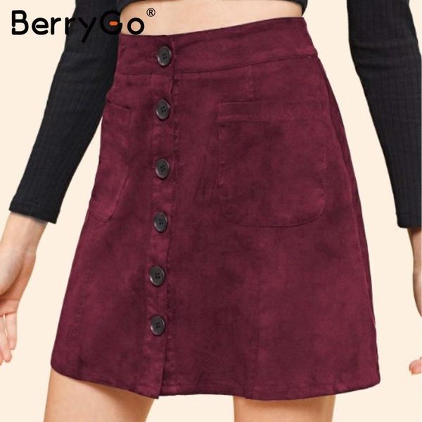 skirts berrygo elegant a-line high waist women short skirt slim solid ladies autumn leather single breasted female, Black
skirts berrygo elegant a-line high waist women short skirt slim solid ladies autumn leather single breasted female, Black