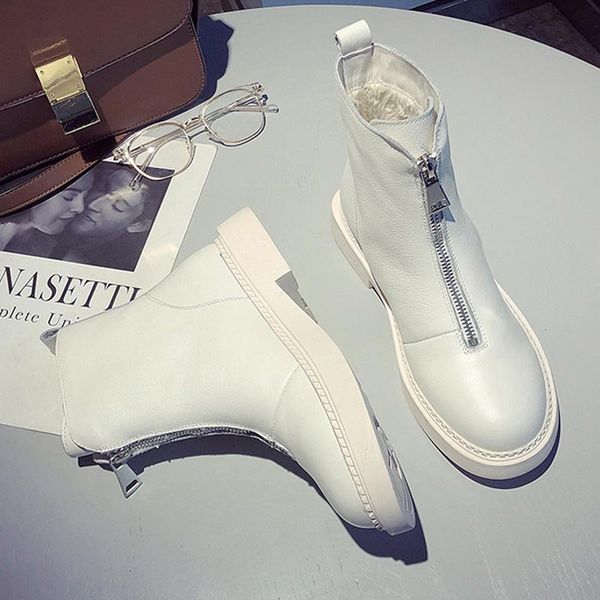 boots genuine leather women winter plus velvet woman shoe fashion female breathable cowhide bootie front zipper light white boot, Black
boots genuine leather women winter plus velvet woman shoe fashion female breathable cowhide bootie front zipper light white boot, Black